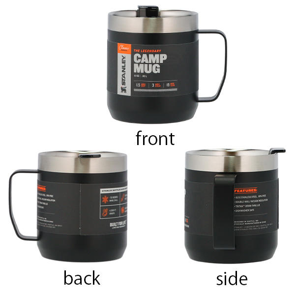 STANLEY スタンレー ボトル Classic The Legendary Camp Mug クラシック 真空マグ マットブラック 0.35L 12oz