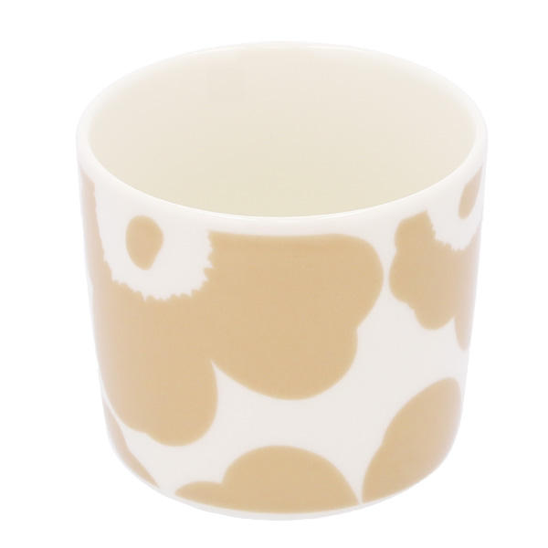 Marimekko マリメッコ Unikko ウニッコ コーヒーカップ 取っ手無 200ml 2個セット ホワイト×ベージュ