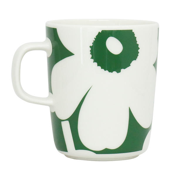 Marimekko マリメッコ Unikko 60th ウニッコ マグ マグカップ 250ml ホワイト×グリーン