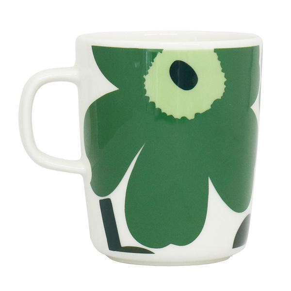 Marimekko マリメッコ Unikko 60th ウニッコ マグ マグカップ 250ml ホワイト×グリーン×ライトグリーン