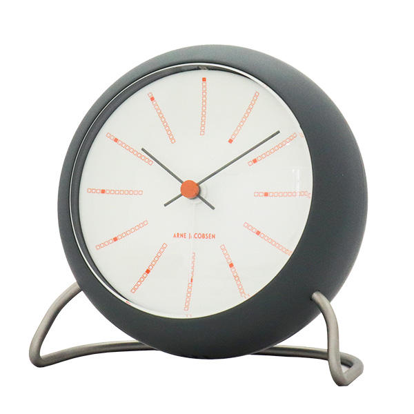 ARNE JACOBSEN アルネ・ヤコブセン 置時計 Bankers table clock バンカーズ テーブルクロック ダークグレー 11cm