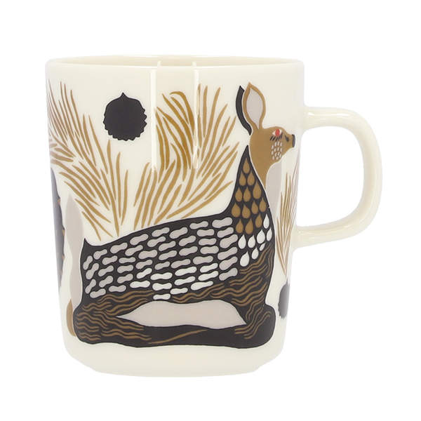Marimekko マリメッコ Peura ペウラ マグ マグカップ 250ml ホワイト×コール×マッド×ライトグレー×レッド