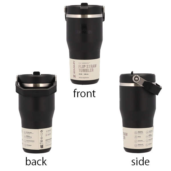 STANLEY スタンレー IceFlow Flip Straw Tumbler アイスフロー フリップストロー 真空タンブラー ブラック 0.6L 20oz