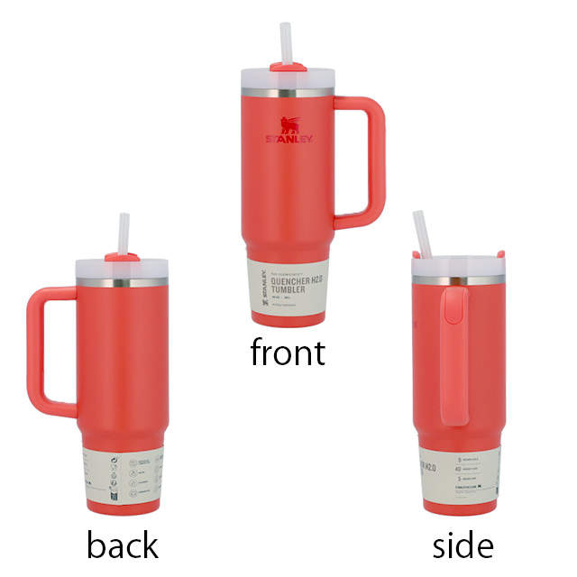 STANLEY スタンレー The Quencher H2.O FlowState Tumbler 真空 スリムクエンチャー ホットコーラル 0.88L 30oz
