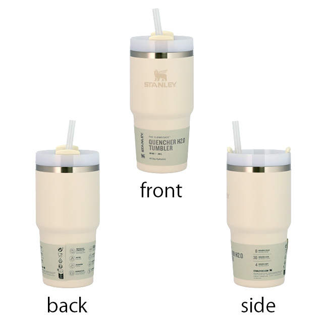 STANLEY スタンレー The Quencher H2.O FlowState Tumbler 真空 スリムクエンチャー クリーム 0.6L 20oz