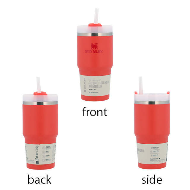 STANLEY スタンレー The Quencher H2.O FlowState Tumbler 真空 スリムクエンチャー ホットコーラル 0.6L 20oz