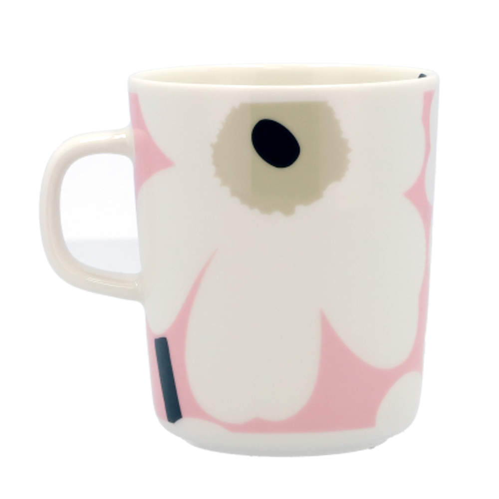 Marimekko マリメッコ Unikko ウニッコ マグ マグカップ 250ml オフホワイト×ピンク×サンド×チャコール