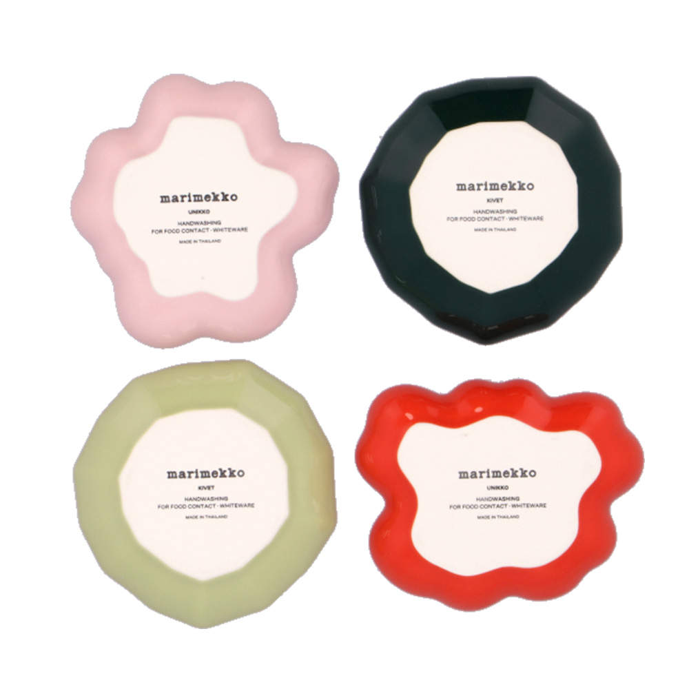 Marimekko マリメッコ Unikko ウニッコ Kivet キヴェット お皿 スモールプレート 4個セット