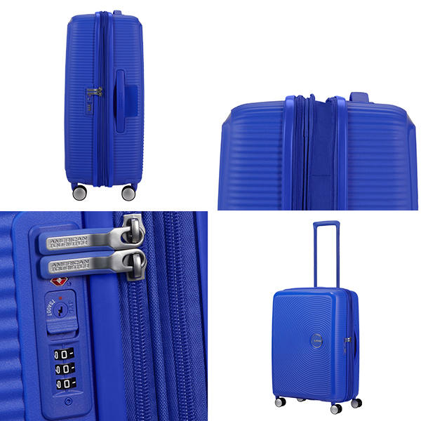 Samsonite スーツケース American Tourister Soundbox アメリカンツーリスター サウンドボックス 67cm EXP コバルトブルー 88473-1217