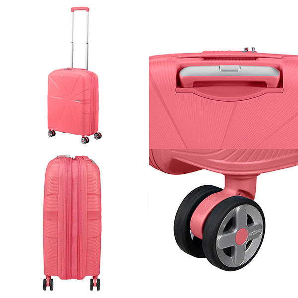 Samsonite スーツケース American Tourister STARVIBE Spinner アメリカンツーリスター スターバイブ スピナー 55cm EXP サンキッスドコーラル 146370-A039