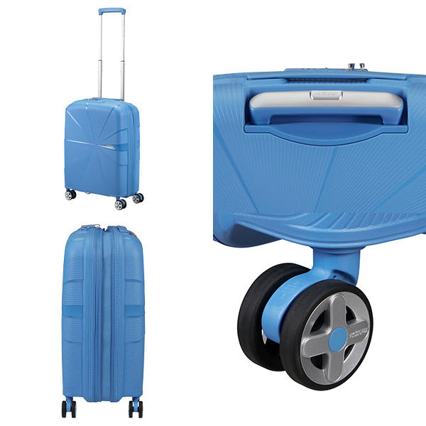 Samsonite スーツケース American Tourister STARVIBE Spinner アメリカンツーリスター スターバイブ スピナー 55cm EXP トランキルブルー 146370-A033