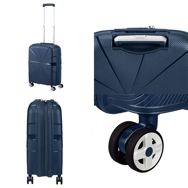 Samsonite スーツケース American Tourister STARVIBE Spinner アメリカンツーリスター スターバイブ スピナー 55cm EXP ネイビー 146370-1596