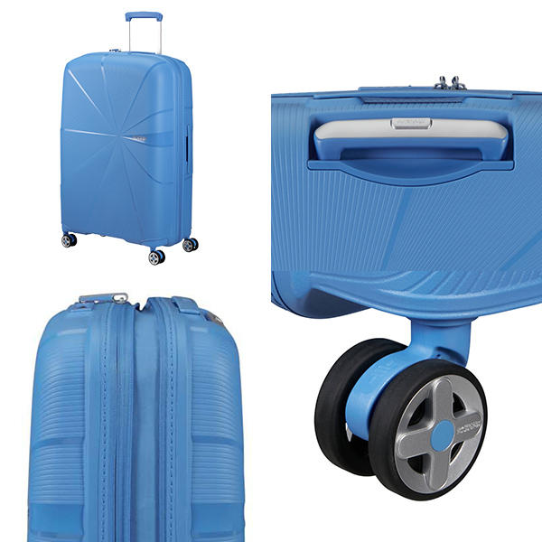 Samsonite スーツケース American Tourister STARVIBE Spinner アメリカンツーリスター スターバイブ スピナー 77cm EXP トランキルブルー 146372-A033【他商品と同時購入不可】