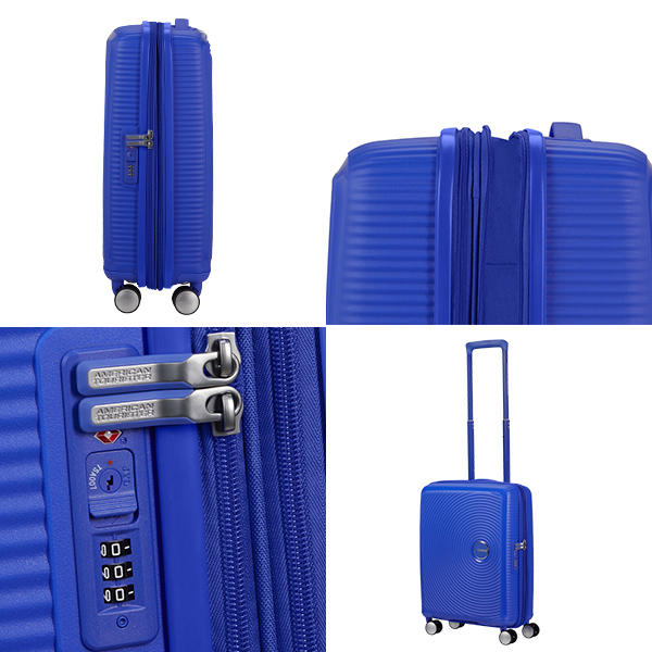 Samsonite スーツケース American Tourister Soundbox アメリカンツーリスター サウンドボックス 55cm EXP コバルトブルー 88472-1217