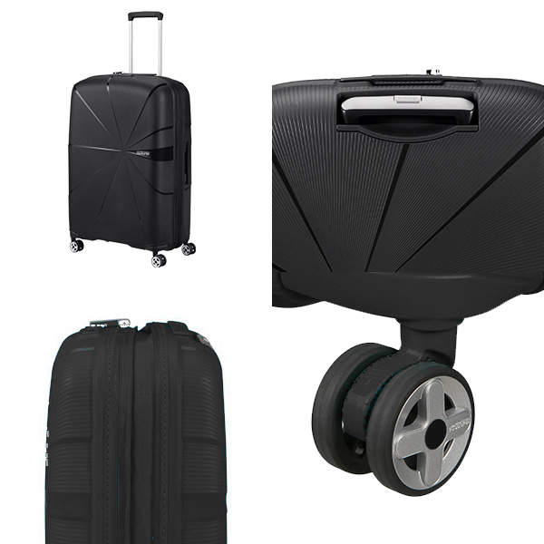 Samsonite スーツケース American Tourister STARVIBE Spinner アメリカンツーリスター スターバイブ スピナー 77cm EXP ブラック 146372-1041【他商品と同時購入不可】
