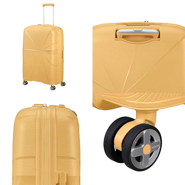 Samsonite スーツケース American Tourister STARVIBE Spinner アメリカンツーリスター スターバイブ スピナー 77cm EXP メタリックバナナ 146372-A369【他商品と同時購入不可】