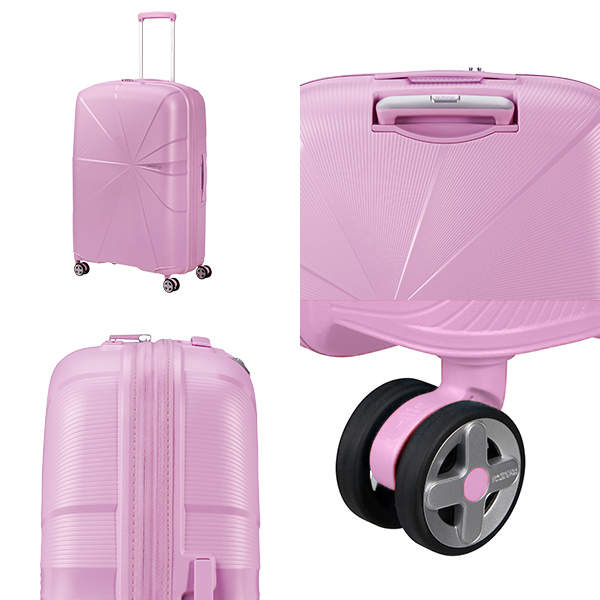 Samsonite スーツケース American Tourister STARVIBE Spinner アメリカンツーリスター スターバイブ スピナー 77cm EXP メタリックパステルラベンダー 146372-A370【他商品と同時購入不可】