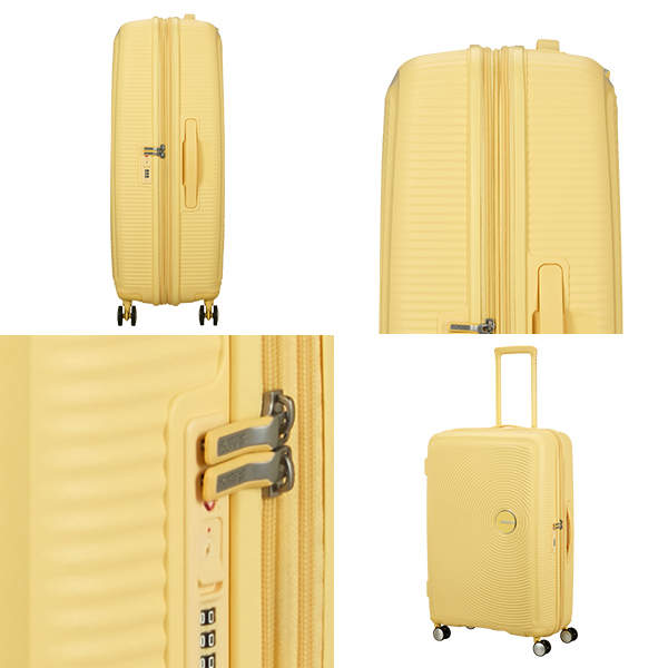 Samsonite スーツケース American Tourister Soundbox アメリカンツーリスター サウンドボックス 77cm EXP パステルイエロー 88474-1661【他商品と同時購入不可】