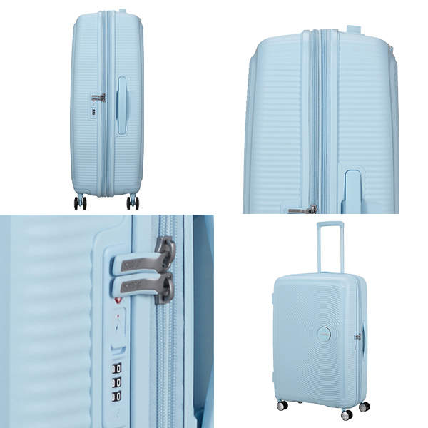 Samsonite スーツケース American Tourister Soundbox アメリカンツーリスター サウンドボックス 77cm EXP パステルブルー 88474-8365【他商品と同時購入不可】
