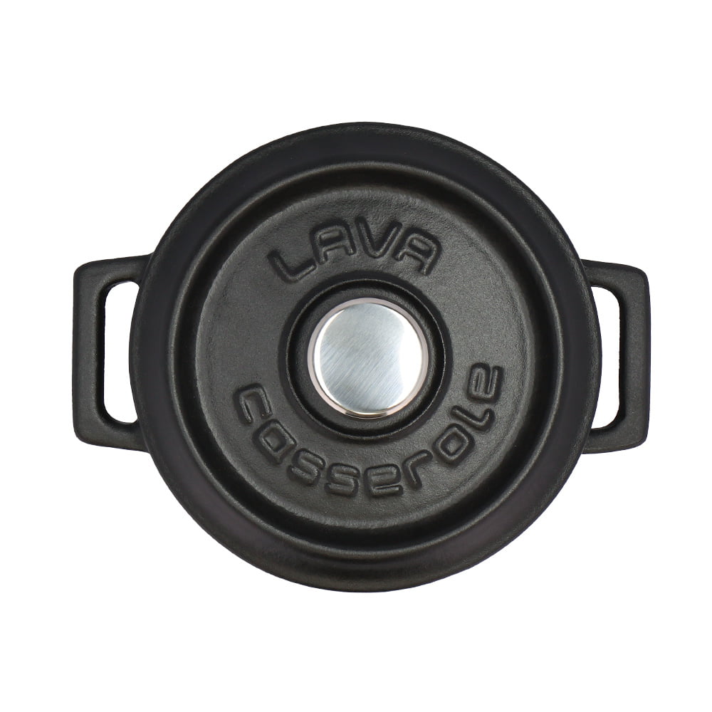 LAVA 鋳鉄ホーロー鍋 ラウンドキャセロール 14cm Matt Black LV0002