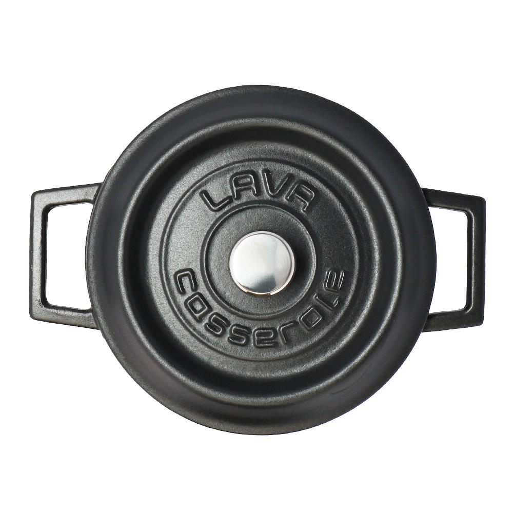 【ポイント20倍】LAVA 鋳鉄ホーロー鍋 ラウンドキャセロール 20cm Matt Black LV0004