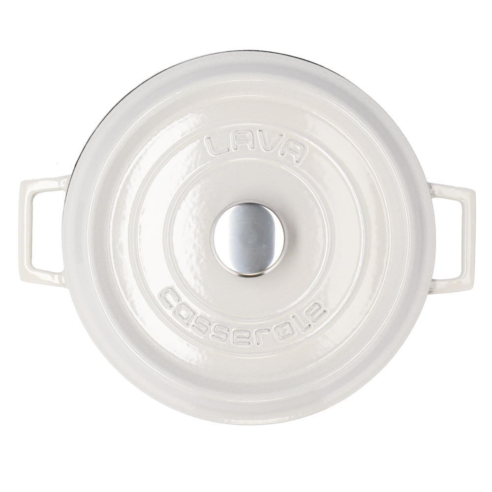 【ポイント20倍】LAVA 鋳鉄ホーロー鍋 マルチキャセロール 28cm MAJOLICA WHITE LV0110