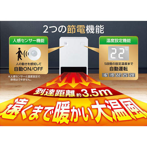 C：NET セラミックヒーター ホワイト CDCP608WH