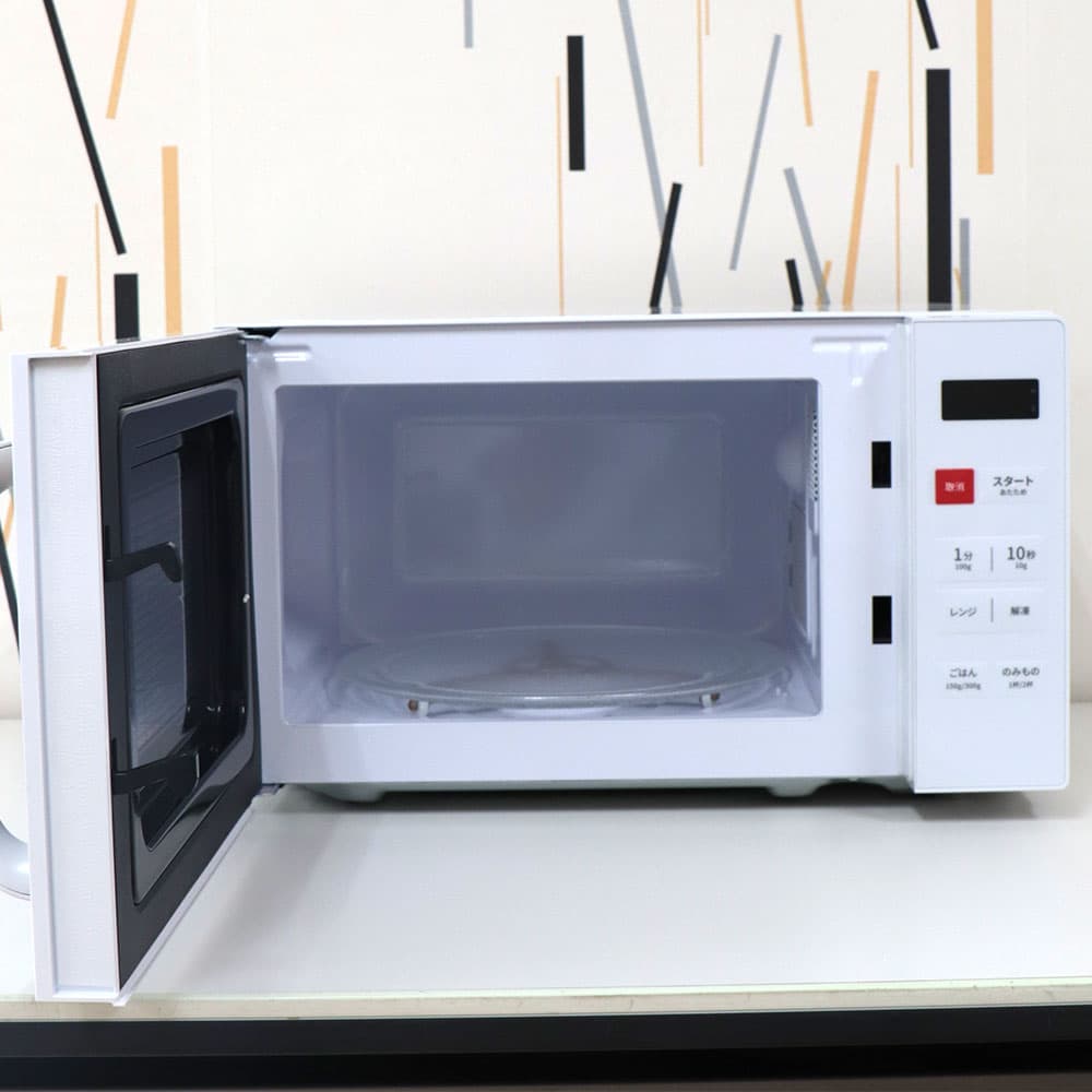 レガリーノ 単機能電子レンジ ターンテーブル式 横開き ヘルツフリー 17L ホワイト RMW-ST17A