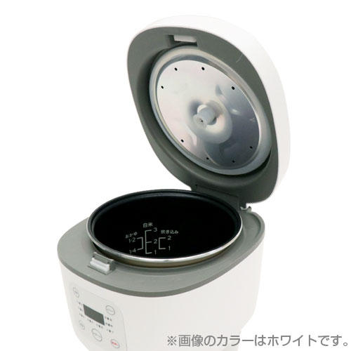 HIRO 炊飯器 コンパクトライスクッカー 3合炊き ホワイト HK-CRC03WH