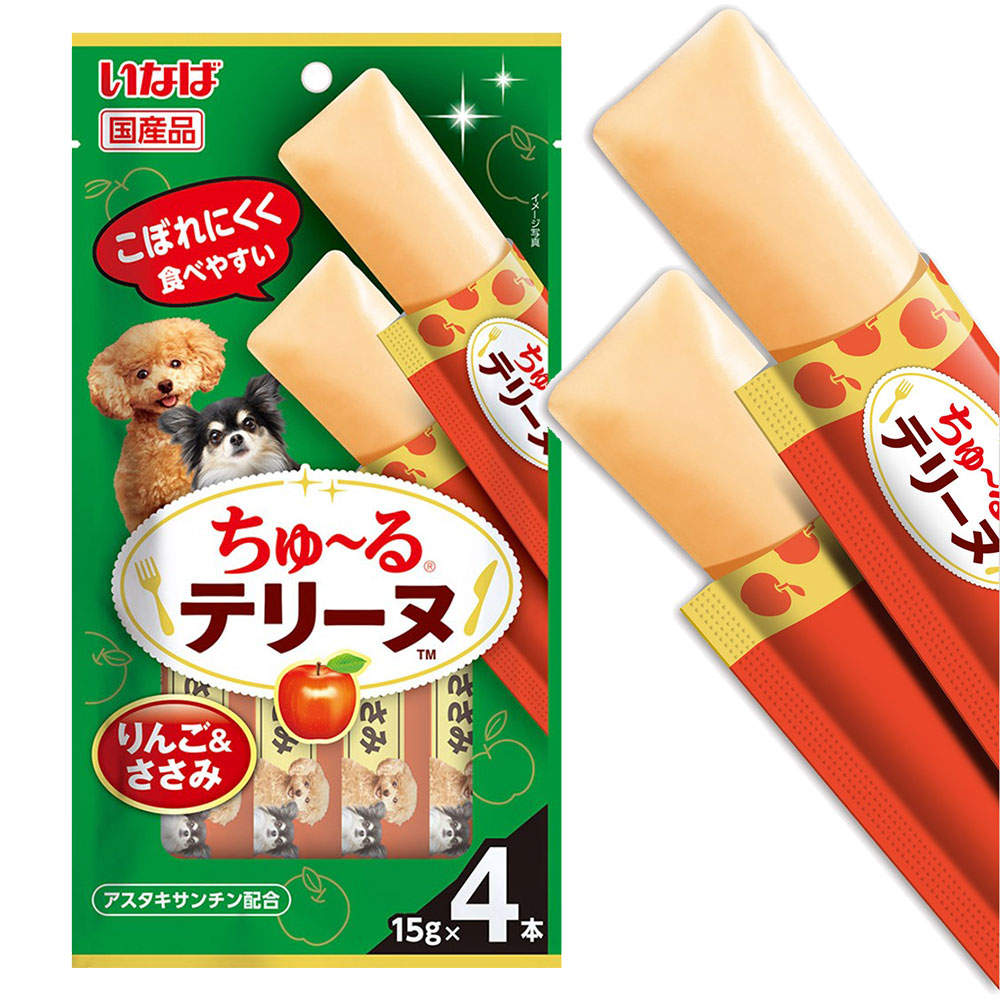 【ゆうパケット配送】【送料弊社負担】いなば ちゅ～る テリーヌ りんご＆ささみ 4本入 6個【他商品と同時購入不可】