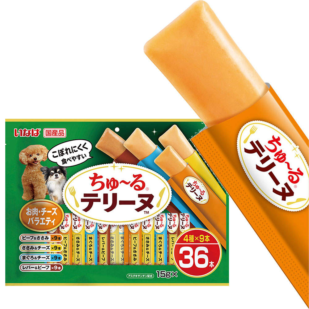 【ポイント10倍】いなば ちゅ～る テリーヌ お肉・チーズ バラエティ 15g 36本入 8個