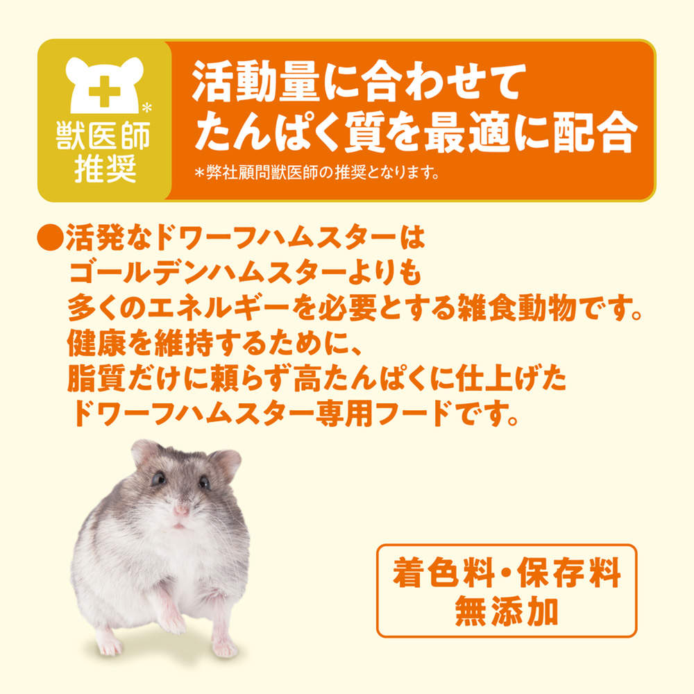 ジェックス ハムスター プレミアムフード ドワーフ専用 900g