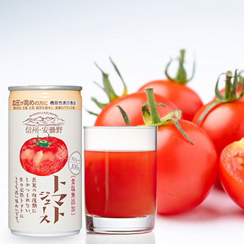 ゴールドパック 信州・安曇野トマトジュース 無塩 ストレート 機能性表示食品(GABA) 190g×30缶