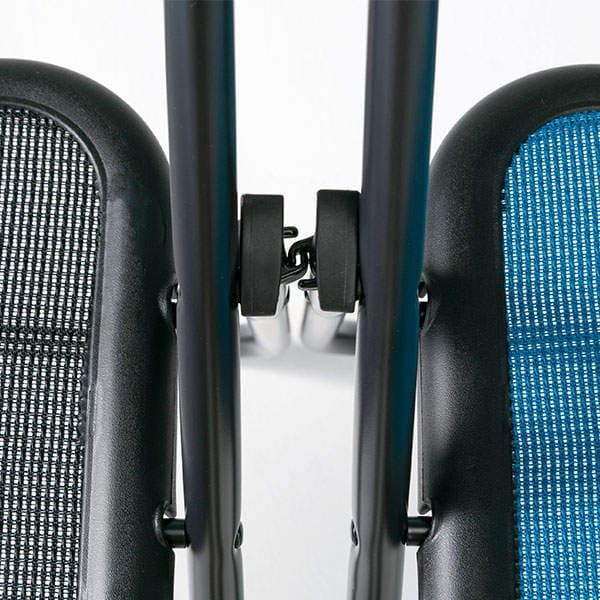 サンケイ 折りたたみ椅子 座メッシュ フラット収納 ブルー 4脚セット CF11-MZ