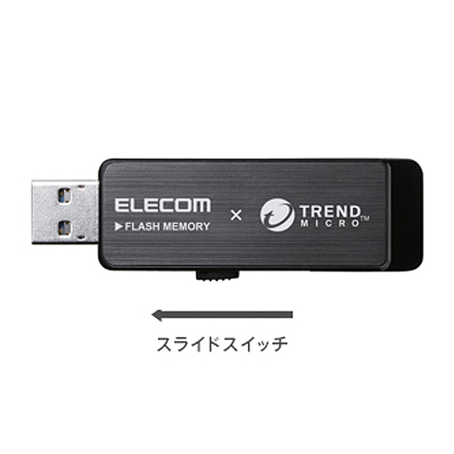 エレコム セキュリティ用品 ウィルス対策USBメモリ USB3.0対応 トレンドマイクロ製ウイルス対策ソフト搭載 16GB ブラック MF-TRU316GBK