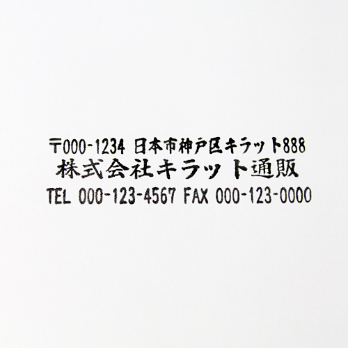 印鑑 エキストラゴム印 3行タイプ 印面18.5×63mm