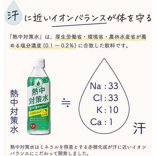 【賞味期限:26.04.30】赤穂化成 熱中対策水 日向夏味 500ml×48本