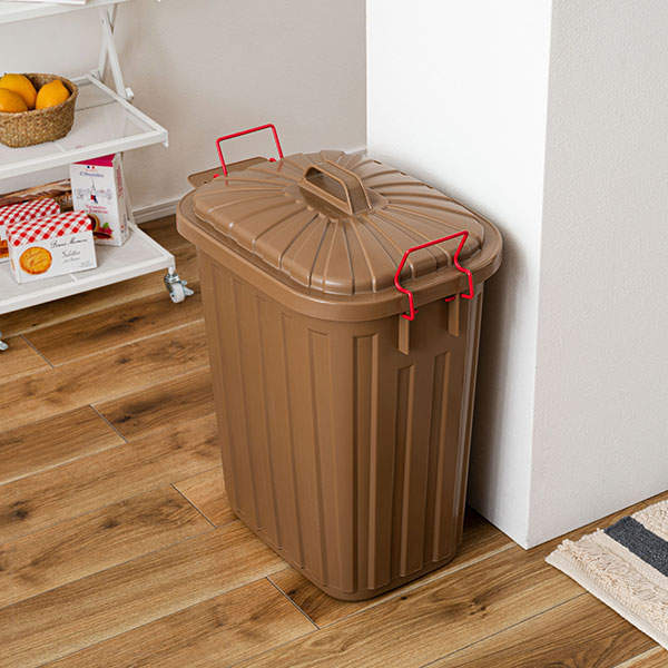東谷 ごみ箱 タフカン 60L W360×D554×H622mm ブラウン LFS-938BR