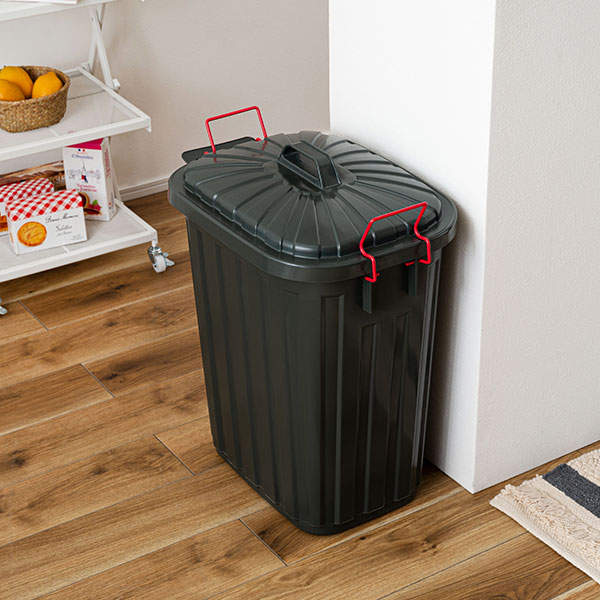 東谷 ごみ箱 タフカン 60L W360×D554×H622mm チャコールグレー LFS-938CG