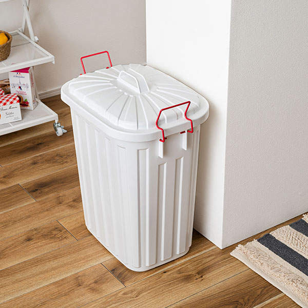 東谷 ごみ箱 タフカン 60L W360×D554×H622mm ホワイト LFS-938WH