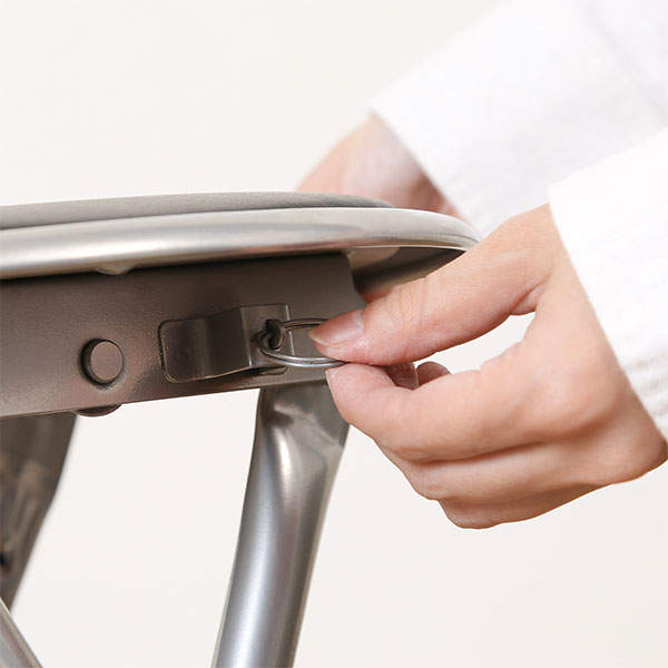 折りたたみパイプ丸椅子 FB-02BK 6脚セット 88624