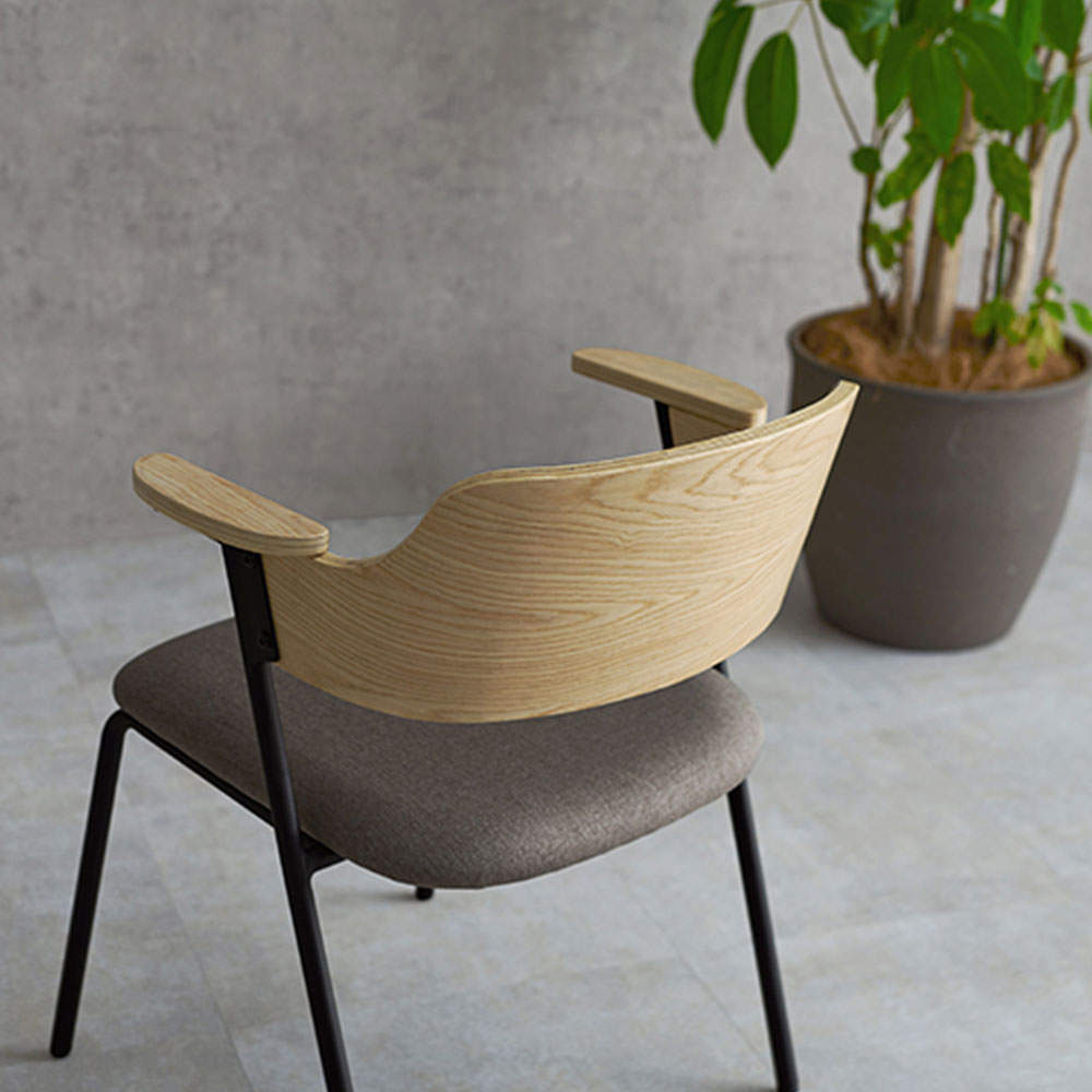 萩原 ダイニングチェア Mix ナチュラル/ライトグレー LC-4835NA-LGY