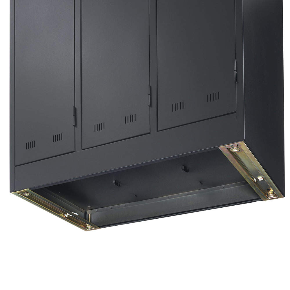 生興 SLDKロッカー 細型 1人用 内筒交換錠 W317×D515×H1790mm ブラック SLDK-1S-T