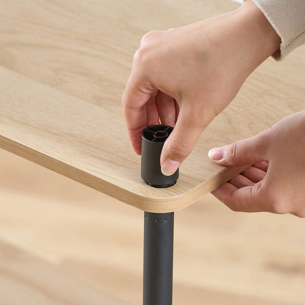 アイリスオーヤマ 組立簡単スチールポールラック 3段ワイドラック ナチュラル/ブラック SPR-3R900