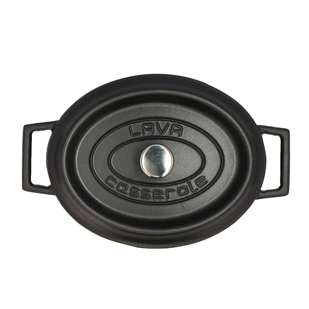 【ポイント20倍】LAVA 鋳鉄ホーロー鍋 オーバルキャセロール 25cm Matt Black LV0009