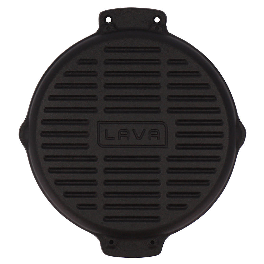 LAVA 鋳鉄ホーロー シリコンハンドルグリルパン 23cm ECO Black LV0049