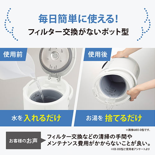 象印マホービン スチーム式加湿器 4.0L ホワイト EE-TB60-WA