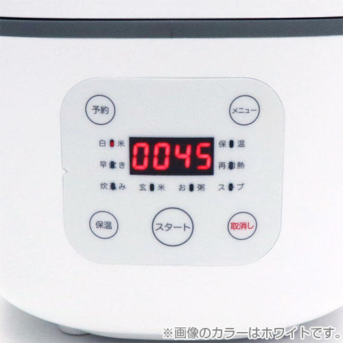 HIRO 炊飯器 コンパクトライスクッカー 3合炊き ブラック HK-CRC03BK