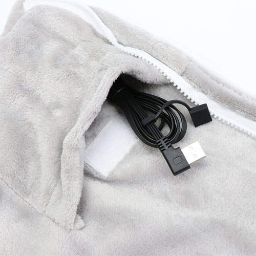 HIRO 電熱2WAYヒートブランケット グレー HED-7400