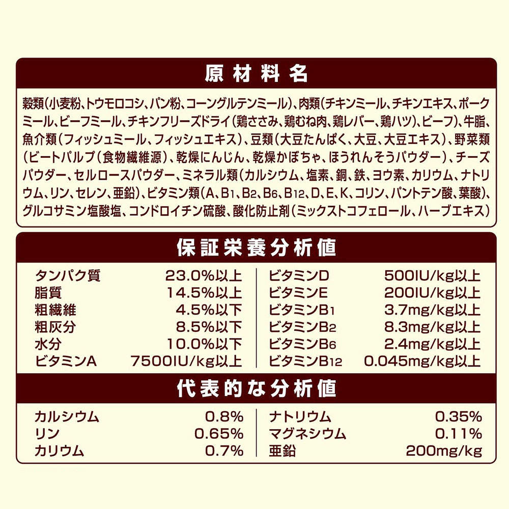 ユニ・チャーム グラン・デリ Frecious 総合栄養食 10歳以上用 お肉たっぷりタイプ チキン＆ビーフ入り 小粒 1.8kg 4個